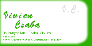 vivien csaba business card